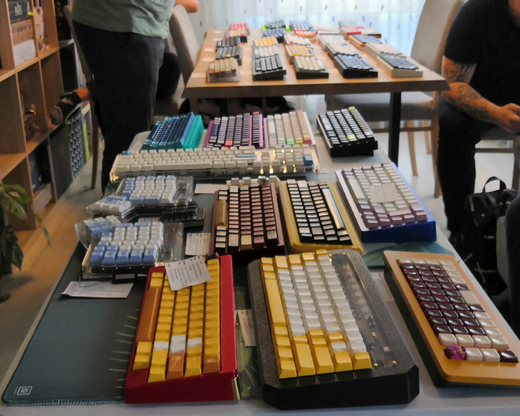 First meetup, picture of all of the keyboards present