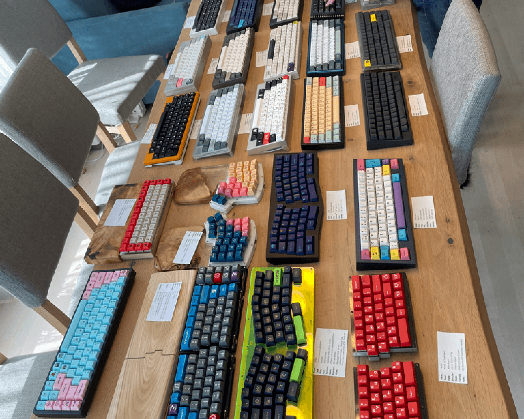 First meetup, overview of the keyboards from a different angle